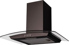 60cm Black Curved Glass