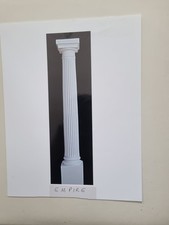 Empire Front Door Column Fibreglass White