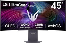 LG 45" MONITOR OLED GAMING ULTRAGEAR GX9s QUAD HD ULTRAWIDE CURVED 45GX90SA-B