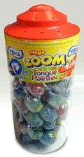 Vidal Mega Zoom Tongue Painter Lollies Retro Sweets Lollipops Sour  50 Lolly Tub