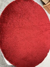 Modern Wine Red Burgundy Christmas rug  Plain Fluffy Shaggy Rug rrp £49