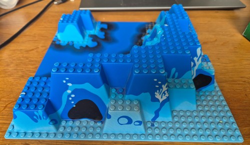 Lego aquazone base plate - aquazone, 3d