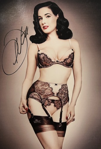 Signed dita von teese 12x8 - von,