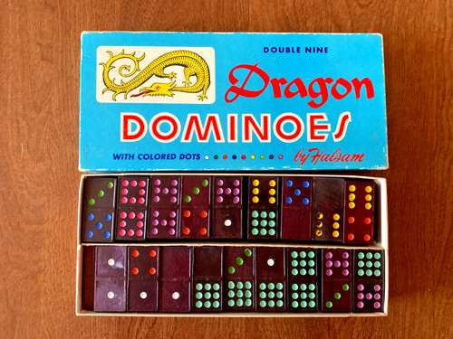 Vintage halsam dragon dominoes - vintage,