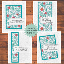 Floral Flowers Embossed Card