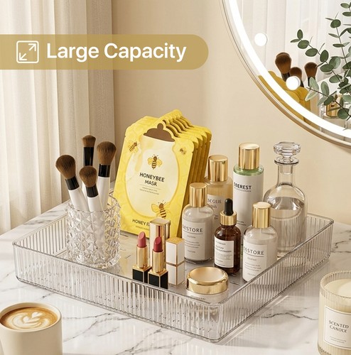 Clear vanity organizer tray - vanity,