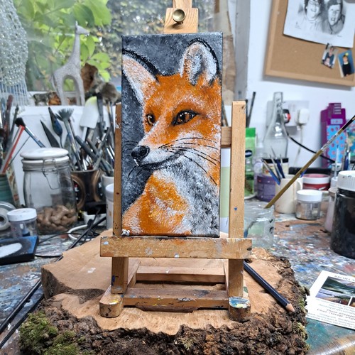 Red fox original oil - ,