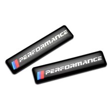 2x Performance 3D Gel Domed Epoxy Badge Emblem Styling Sticker Fits BMW M Sport
