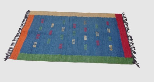 Vintage hand made woollen rug