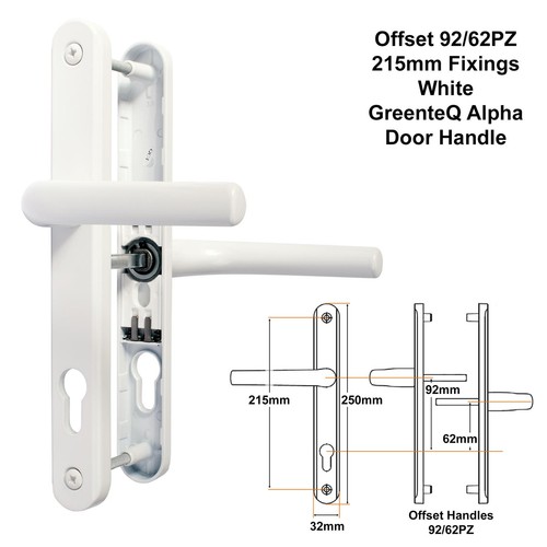 Alpha upvc door handle set - door,