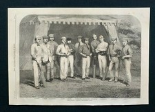 1861 Newspaper Print, THE SURREY ELEVEN, Victorian English Cricket Team