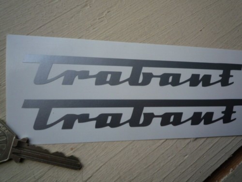 Trabant silver cut vinyl car - trabant,