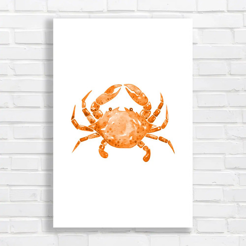 Vibrant blue crab canvas - blue,