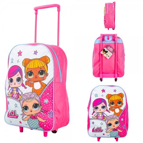 Pink lol kids folding trolley - pink,