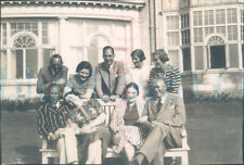 1939 Turnberry Hotel Group  bench Scotland 3x2" Orig Photo