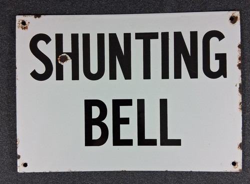 Vintage railway sign - sign, 'shunting