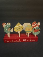 Vintage Wooden 8 Sandwich
