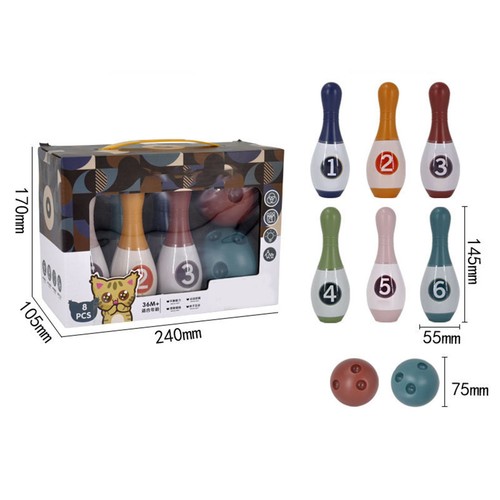 Kids bowling set 6pcs pins - ✿,