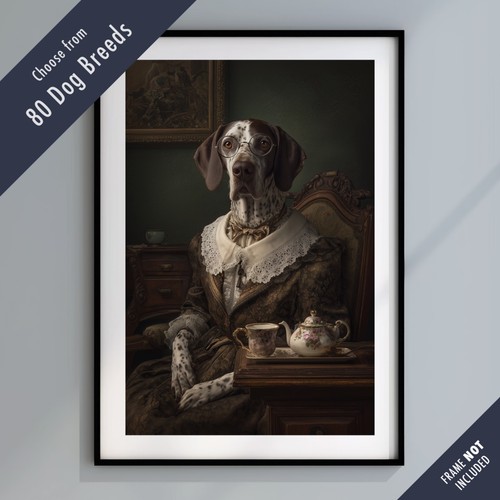 Dressed dog tea party - dog,