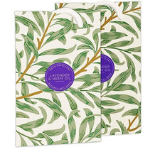 Pack of 2 Lavender & Neem Oil Moth Repellent Wardrobe Fresheners Willow Design
