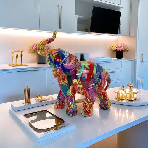 Elephant resin statue living - statue,