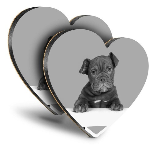 Heart mdf coasters bw - heart,
