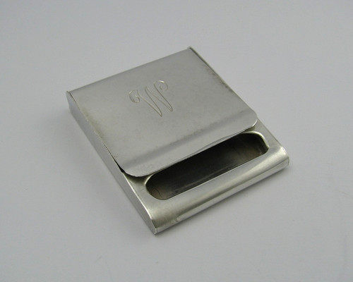 Sterling silver matchbook - silver,