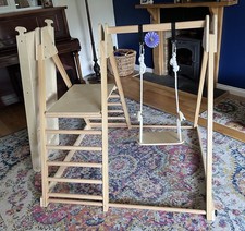 COLLECTION ONLY Wooden Kids Indoor Active Jungle Gym Climbing Frame Swing Slide