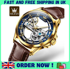 OLEVS Skeleton Watches for Men