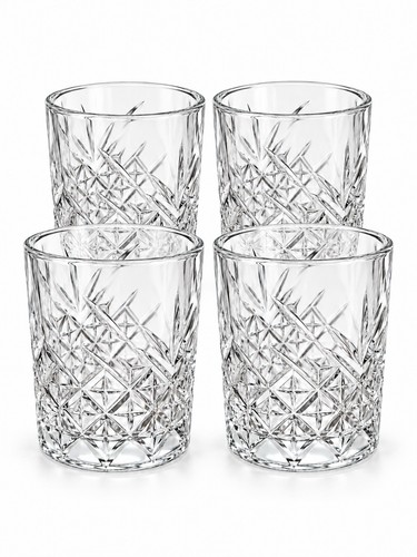 Set clear cut glass style - set,
