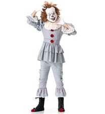 Teen Pennywise IT Fancy Dress Costume Boys Teens Halloween Children Clown Outfit