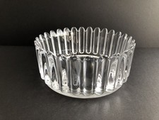 1970s Orrefors Princess crown crystal glass bowl dish. Sven Palmqvist, Sweden