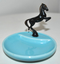 Wade Porcelain trinket/pin dish- 'Bouldray' Vintage rearing horse-Metal RARE GC