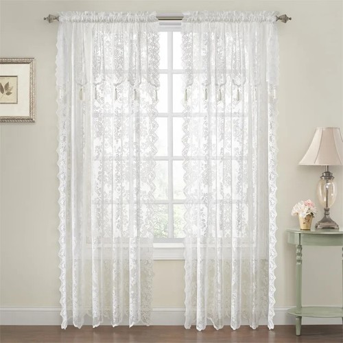 Shabby chic lace curtain - lace,