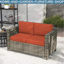 2 Seater Rattan Garden Sofa