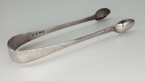 Georgian silver sugar tongs - georgian,