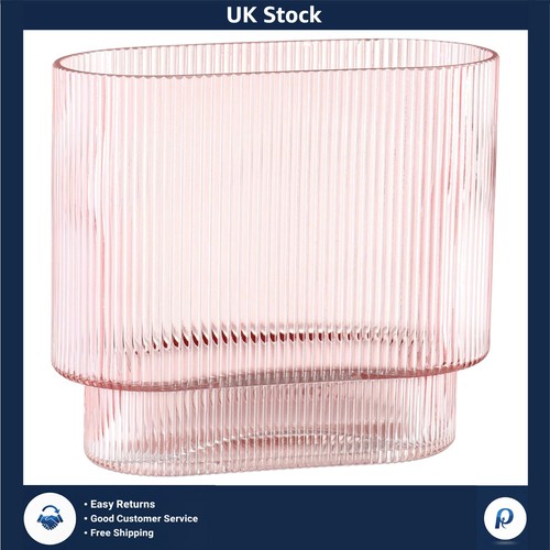 Elegant ribbed pink glass - elegant,