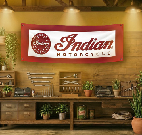 Indian motorcycle flag banner - motorcycle,