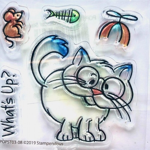 Stampendous cat mouse - cat,