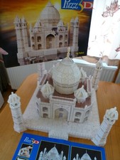 Vintage 1997 MB Puzz3D 1077 Piece Foam Backed Taj Mahal 3D Jigsaw Puzzle