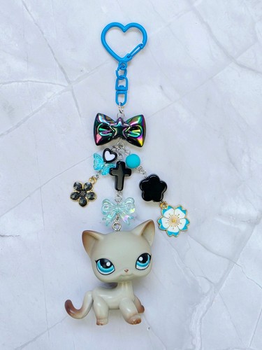 Handmade lps keychain - |, beaded