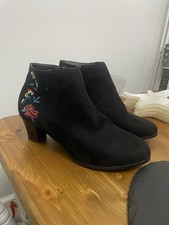 Cotton Traders Black Faux