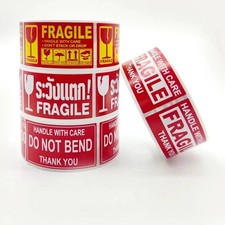 Fragile Stickers 1 Roll 500