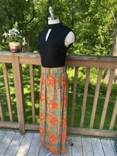 Vtg 70s Psychedelic Skirt And