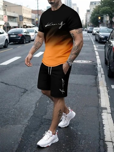 Men piece set summer outfit - set,