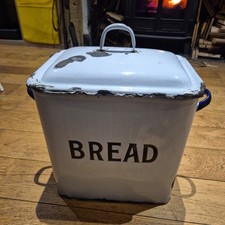 Large Vintage White Enamel