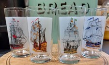 Set Of 4 Tall Ship Mid-Century