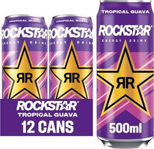Rockstar Refresh Energy Drink Tropical Guava, 24 x 500ml cans