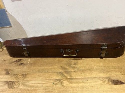Antique wooden violin coffin - wooden,