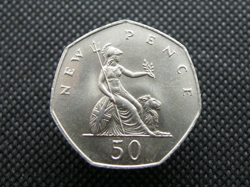 British 50p fifty - british,